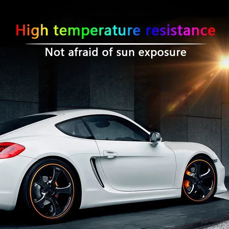 8M/ Roll Rim Blades Car Vehicle Color Wheel Rims Protectors Decor Strip Tire Guard Line Rubber Mounding Trim Tire Guard Line
