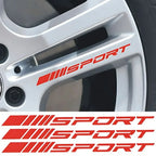 Fashion 4pc Car Stickers Wheels Rims Sport Racing DIY Stripes Decorative Stickers Emblem Car Styling Car SUV Truck Accessories