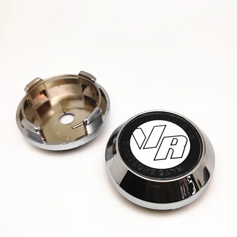 4pcs 64mm 57mm Rays Wheel Center Cap Hub Car Rims Cover Hubcaps Rims Japan Volk Emblem Badge Auto Styling Accessories