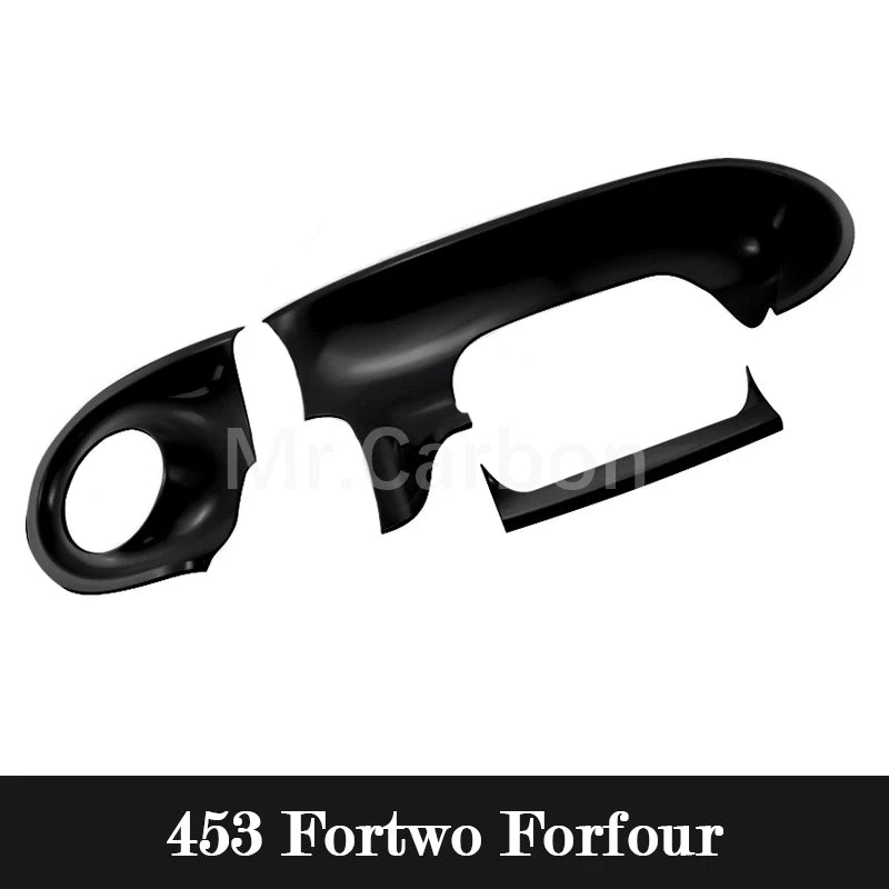 Car Interior Exterior Decoration Protective Cover ABS Black Sticker For Mercedes Smart Fortwo Forfour 453 Modified Accessories