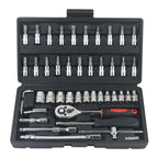 New 46-piece car repair tool kit 1/4 inch socket set