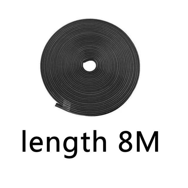 8M/ Roll Rim Blades Car Vehicle Color Wheel Rims Protectors Decor Strip Tire Guard Line Rubber Mounding Trim Tire Guard Line