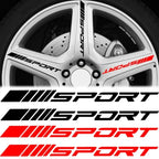 Fashion 4pc Car Stickers Wheels Rims Sport Racing DIY Stripes Decorative Stickers Emblem Car Styling Car SUV Truck Accessories