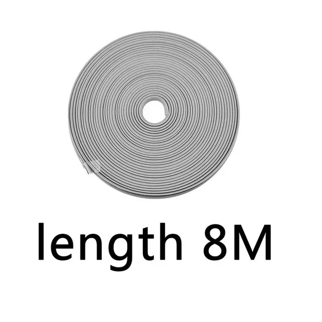 8M/ Roll Rim Blades Car Vehicle Color Wheel Rims Protectors Decor Strip Tire Guard Line Rubber Mounding Trim Tire Guard Line