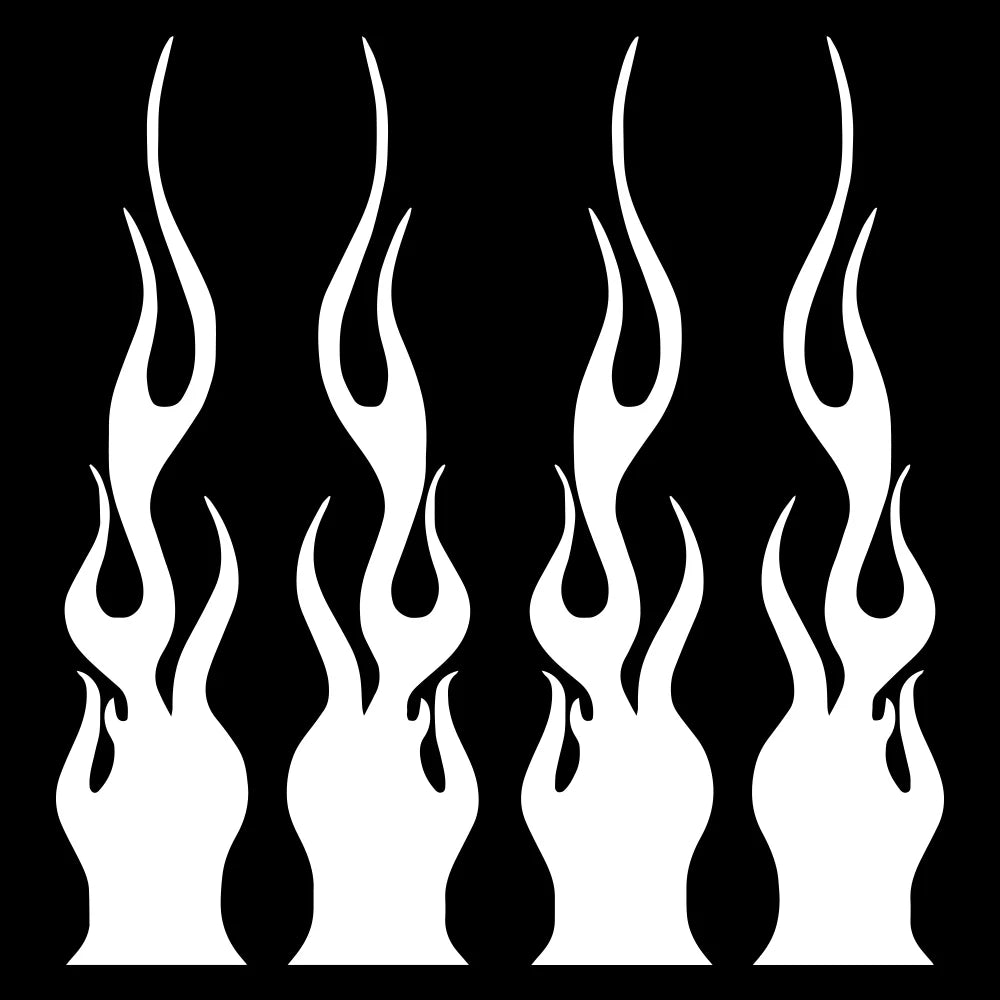 4 PCS/SET Car Stickers Flame Decals Rearview Mirror Bumper Body Scratch Decoration Motorcycle Skateboard Helmet Stickers