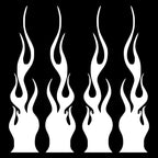 4 PCS/SET Car Stickers Flame Decals Rearview Mirror Bumper Body Scratch Decoration Motorcycle Skateboard Helmet Stickers