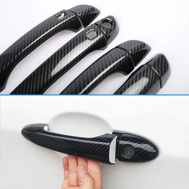 Luxurious Carbon Fiber Exterior Covers For Ford Mercury Mariner MK2 2008 2009 2010 Auto Door Handle Anti Scratch Car Accessories