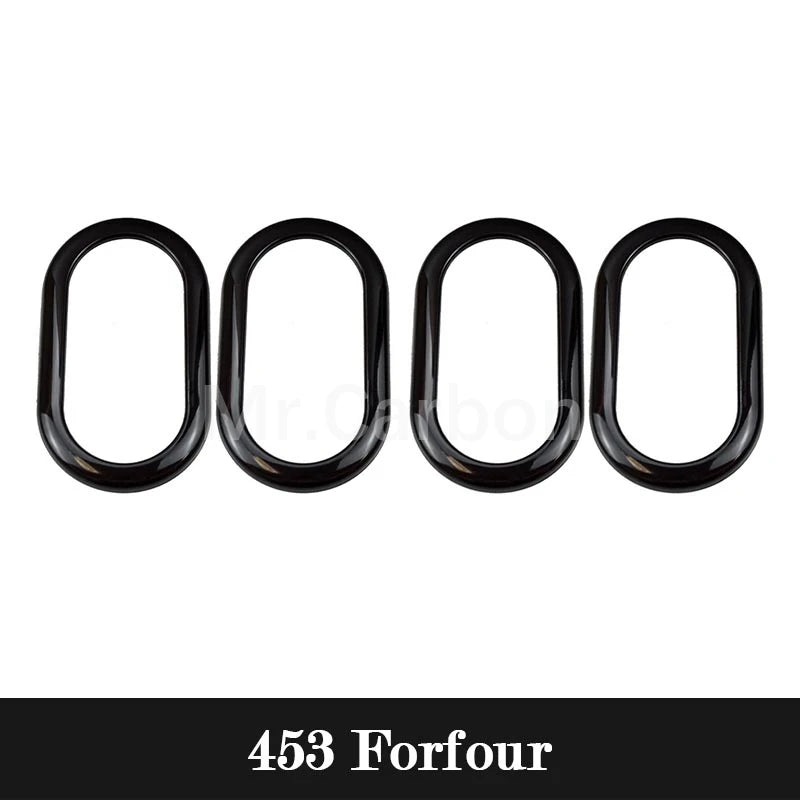 Car Interior Exterior Decoration Protective Cover ABS Black Sticker For Mercedes Smart Fortwo Forfour 453 Modified Accessories