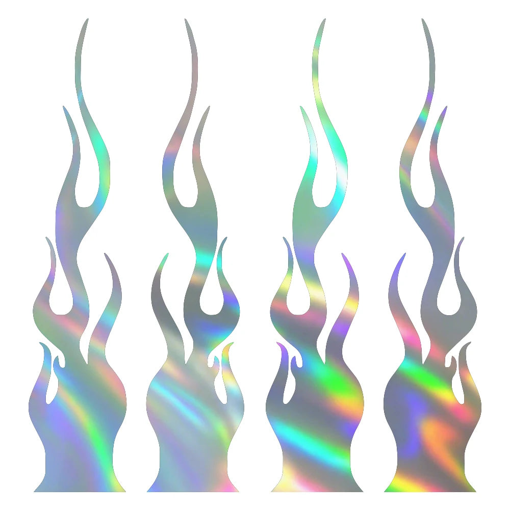 4 PCS/SET Car Stickers Flame Decals Rearview Mirror Bumper Body Scratch Decoration Motorcycle Skateboard Helmet Stickers