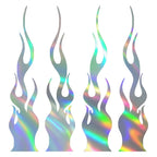 4 PCS/SET Car Stickers Flame Decals Rearview Mirror Bumper Body Scratch Decoration Motorcycle Skateboard Helmet Stickers