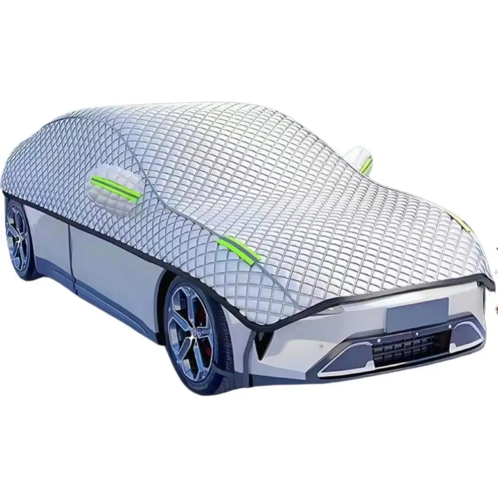 Universal Car Outdoor Cover Four Seasons Exterior Half Sunshades Covers  Anti-frost  Sun Protection Snow Proof Car Covers