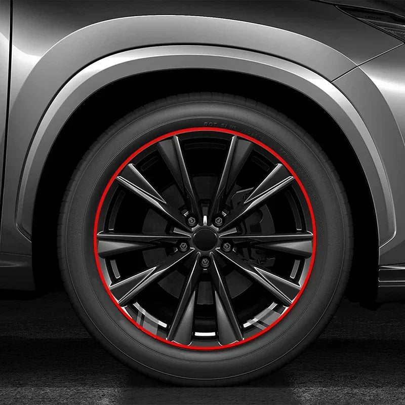 8M/ Roll Rim Blades Car Vehicle Color Wheel Rims Protectors Decor Strip Tire Guard Line Rubber Mounding Trim Tire Guard Line