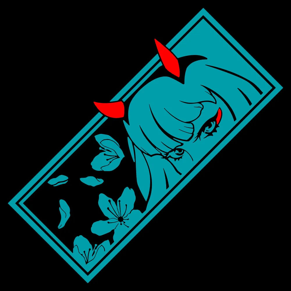 Anime Car Stickers for Bumper JDM Vinyl Decals Cute Girl Design Waterproof Holographic Auto Sticker Exterior Decor Accessories