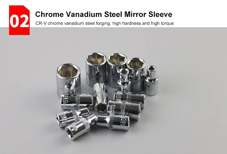 New 46-piece car repair tool kit 1/4 inch socket set