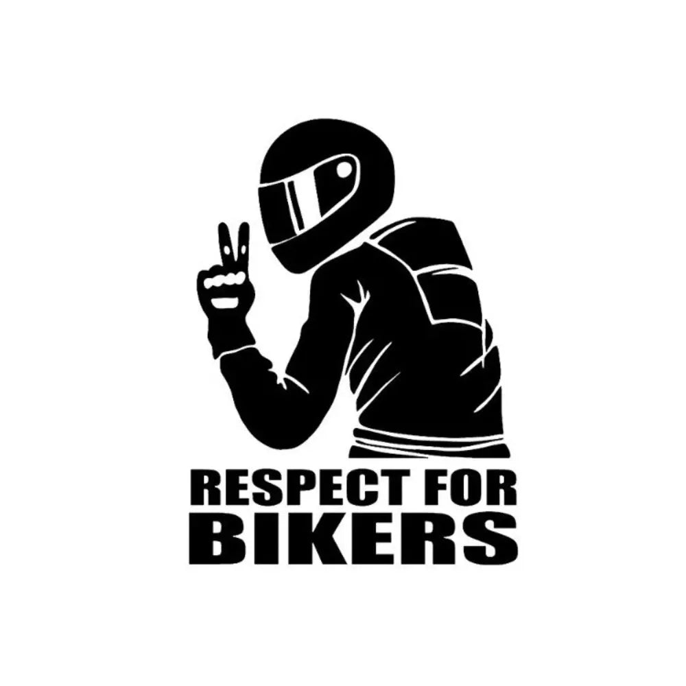 Car Stickers 3D Respect for Bikers Waterproof Removable Motorcycle Reflective Sticker Decor Car Rear Windshield Car Accessories