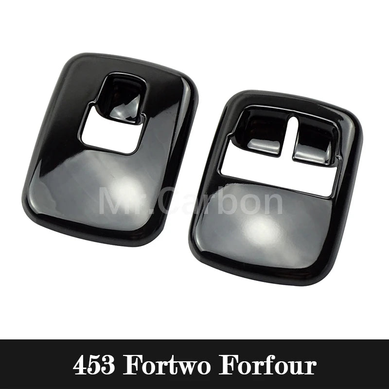 Car Interior Exterior Decoration Protective Cover ABS Black Sticker For Mercedes Smart Fortwo Forfour 453 Modified Accessories