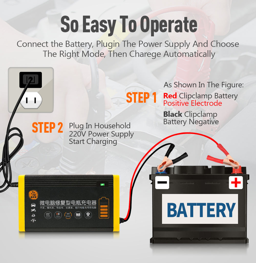Car Battery Charger 10A 12V Automotive Battery Charger 24V 5A
