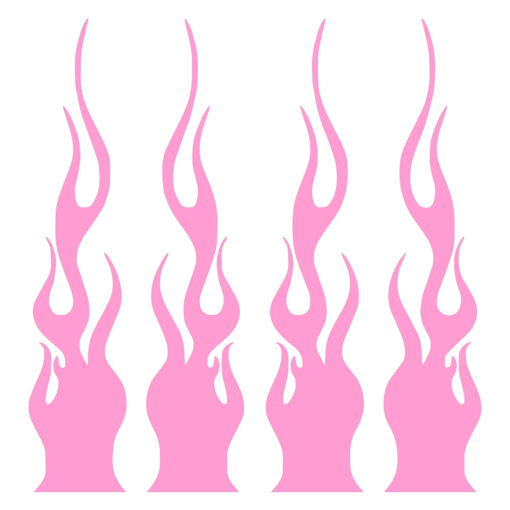 4 PCS/SET Car Stickers Flame Decals Rearview Mirror Bumper Body Scratch Decoration Motorcycle Skateboard Helmet Stickers