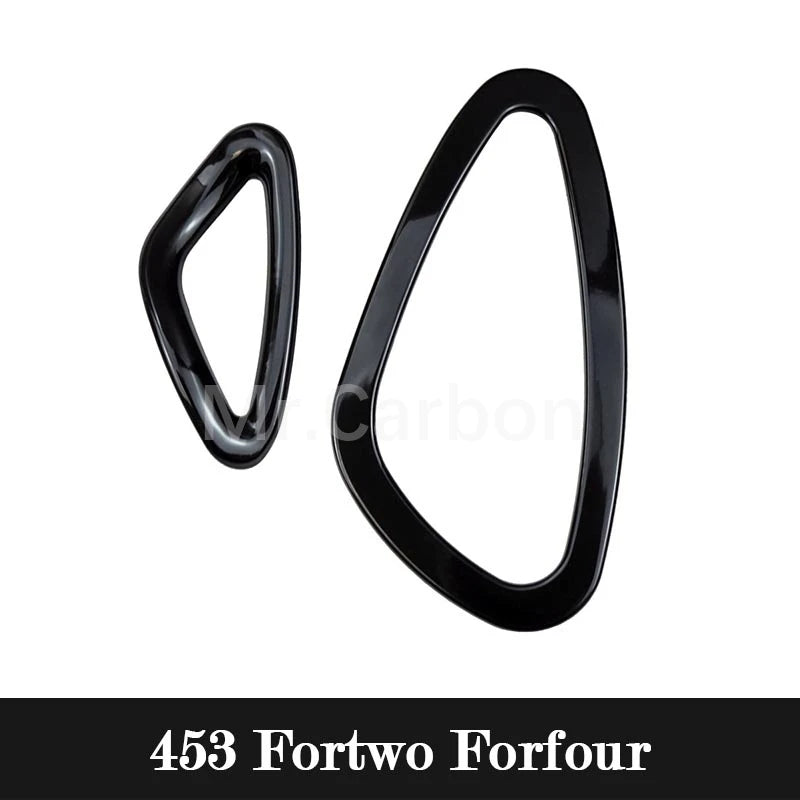 Car Interior Exterior Decoration Protective Cover ABS Black Sticker For Mercedes Smart Fortwo Forfour 453 Modified Accessories