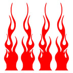 4 PCS/SET Car Stickers Flame Decals Rearview Mirror Bumper Body Scratch Decoration Motorcycle Skateboard Helmet Stickers