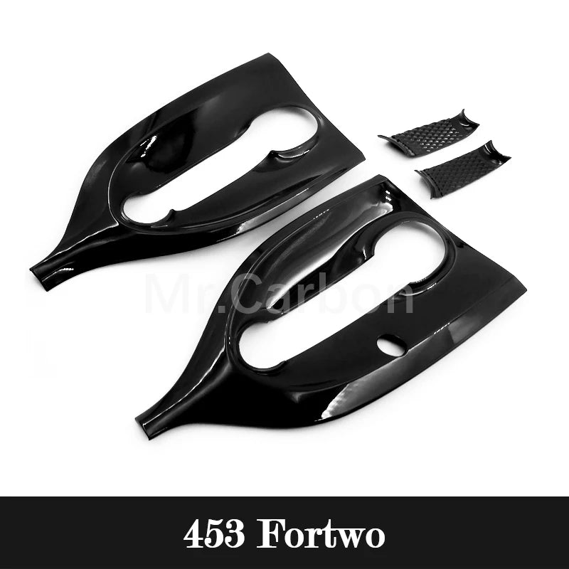 Car Interior Exterior Decoration Protective Cover ABS Black Sticker For Mercedes Smart Fortwo Forfour 453 Modified Accessories