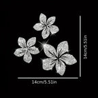 Floral Glitter Decorative Car Stickers Waterproof DlY Sticker Self Adhesive Vinyl Easy to Install for Cars, Motorcycles, Trucks