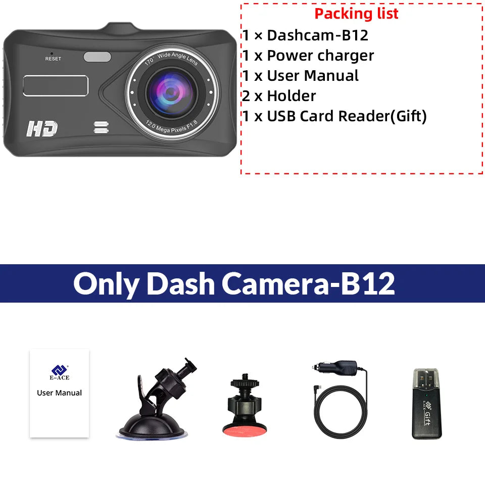 Dash Cam Camera Car HD 1080P Touch Night Vision Video Recorder
