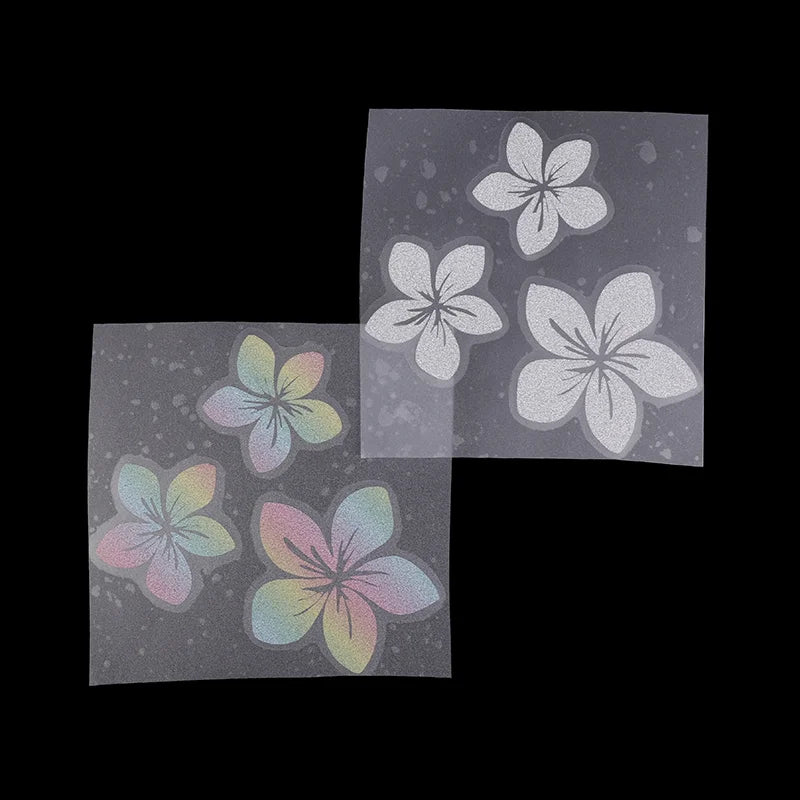Floral Glitter Decorative Car Stickers Waterproof DlY Sticker Self Adhesive Vinyl Easy to Install for Cars, Motorcycles, Trucks