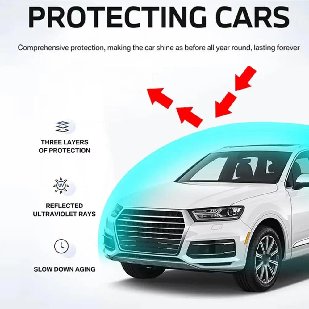 Universal Car Outdoor Cover Four Seasons Exterior Half Sunshades Covers  Anti-frost  Sun Protection Snow Proof Car Covers