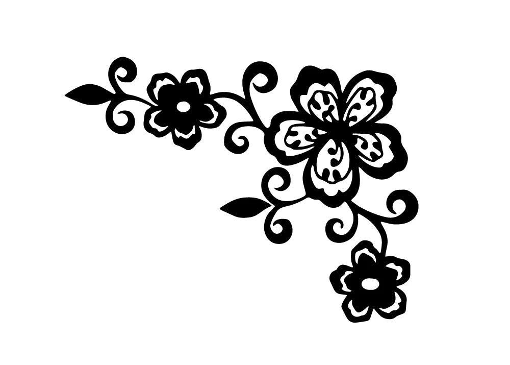 Creative flowers car stickers personalized fun stickers. Car window decoration vinyl motorcycle accessories stickers