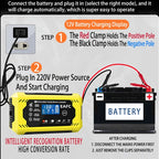 Car Battery Charger 6A 12V Car and Motorcycle Battery Charging Device