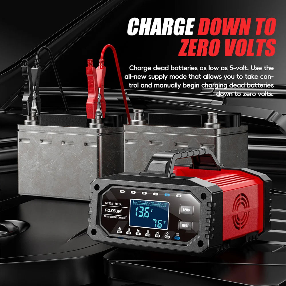 15A 12V 24V 5A Car Battery Charger