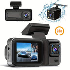 Dash Cam for Cars 3 Channel Car DVR 1080P Camera Video Recorder Front and Rear Inside View Camera