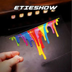 Car Interior Stickers with Dopamine Coloured Fluid Paint Vinyl Reflective Car Stickers for Car Bumpers and Trims