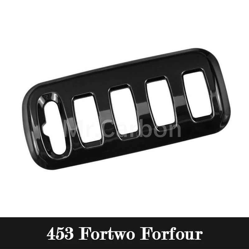 Car Interior Exterior Decoration Protective Cover ABS Black Sticker For Mercedes Smart Fortwo Forfour 453 Modified Accessories