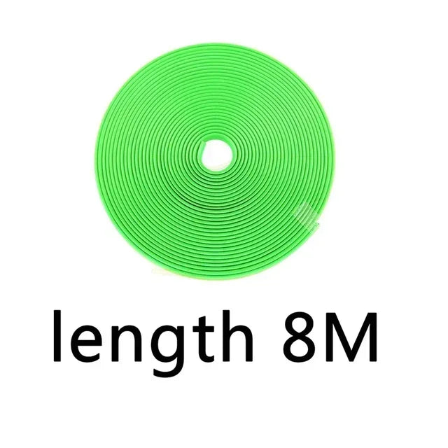 8M/ Roll Rim Blades Car Vehicle Color Wheel Rims Protectors Decor Strip Tire Guard Line Rubber Mounding Trim Tire Guard Line