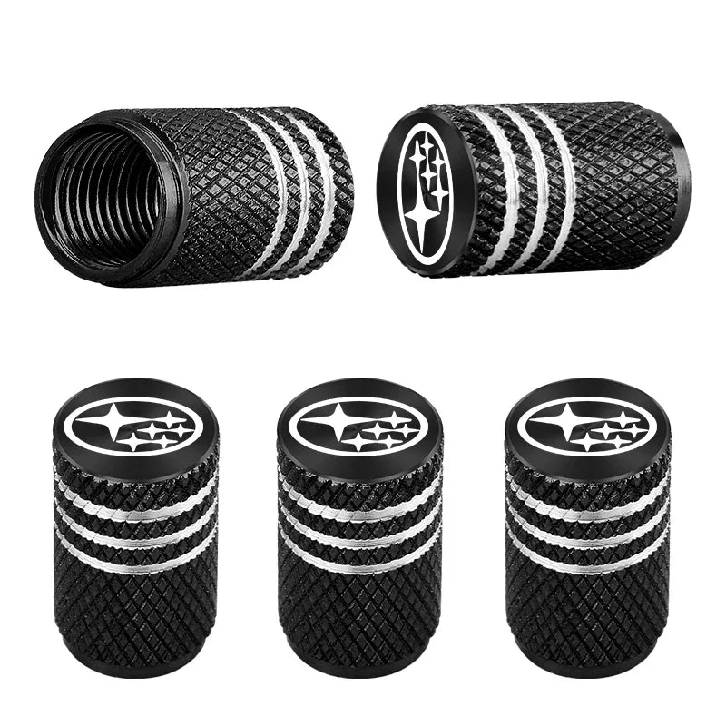 5pcs Auto Accessories for Subaru Forester Impreza Legacy Outback WRX STI Car Tire Valve Cap Wheel Tyre Rim Stem Covers