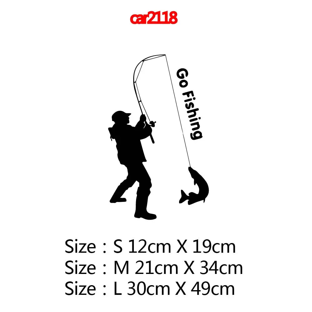 Fishing sticker vinyl Car Stickers Funny Car-Styling For Rear view Mirror Car Head car Windows car Accessories decoration