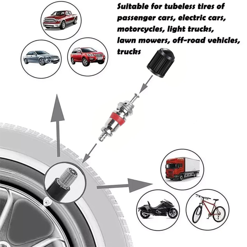 Car Bicycle Slotted Handle Tire Valve Stem Core Remover Screwdriver Tire Repair Install Tool Kit Auto Motorcycle Accessories