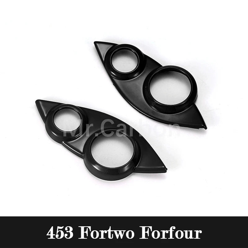 Car Interior Exterior Decoration Protective Cover ABS Black Sticker For Mercedes Smart Fortwo Forfour 453 Modified Accessories