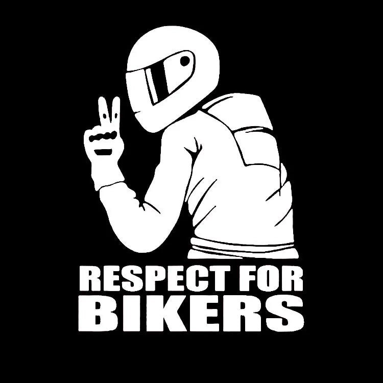 Car Stickers 3D Respect for Bikers Waterproof Removable Motorcycle Reflective Sticker Decor Car Rear Windshield Car Accessories