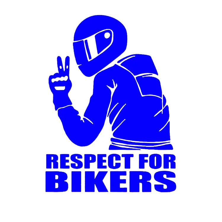 Car Stickers 3D Respect for Bikers Waterproof Removable Motorcycle Reflective Sticker Decor Car Rear Windshield Car Accessories