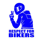 Car Stickers 3D Respect for Bikers Waterproof Removable Motorcycle Reflective Sticker Decor Car Rear Windshield Car Accessories