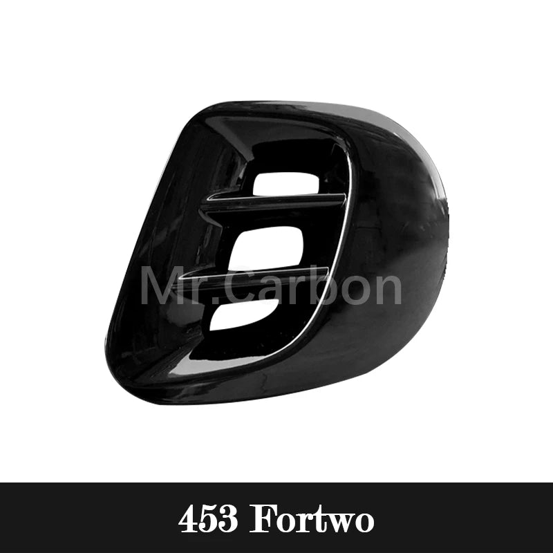 Car Interior Exterior Decoration Protective Cover ABS Black Sticker For Mercedes Smart Fortwo Forfour 453 Modified Accessories