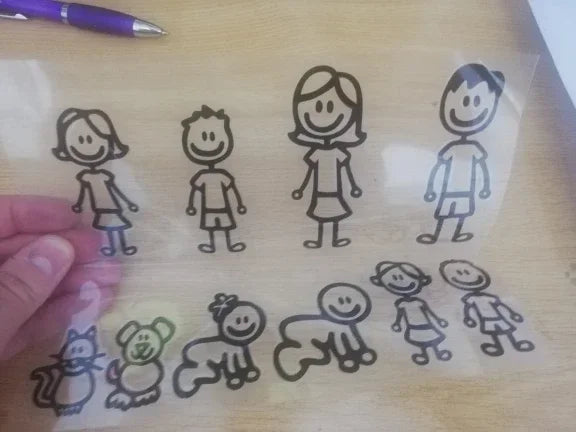 Car Stickers Interesting Family Covering The Body of Fashion Styling Decals Cartoon Creativity Personality PVC,20cm*15cm