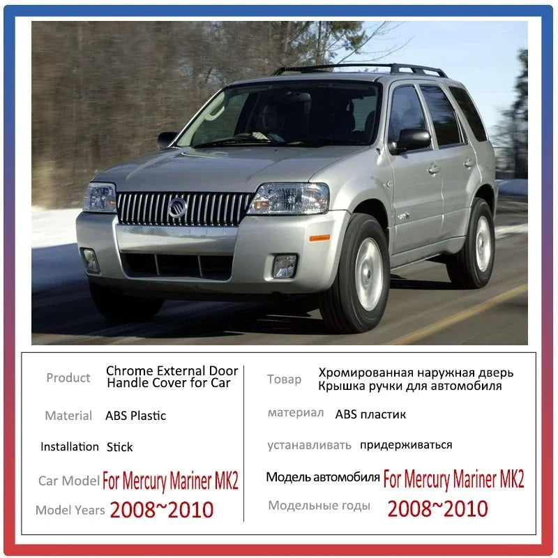 Luxurious Carbon Fiber Exterior Covers For Ford Mercury Mariner MK2 2008 2009 2010 Auto Door Handle Anti Scratch Car Accessories