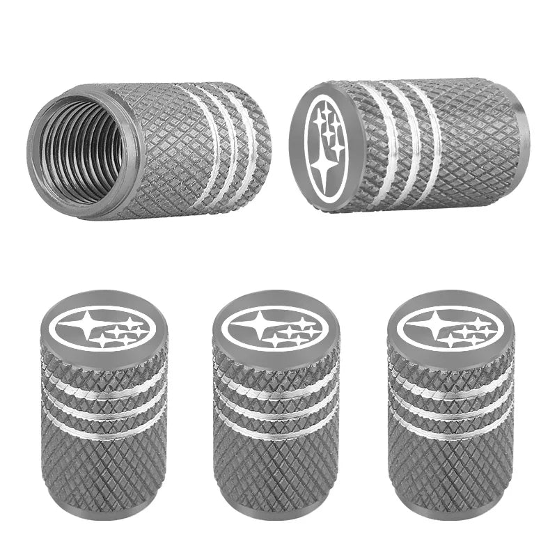 5pcs Auto Accessories for Subaru Forester Impreza Legacy Outback WRX STI Car Tire Valve Cap Wheel Tyre Rim Stem Covers