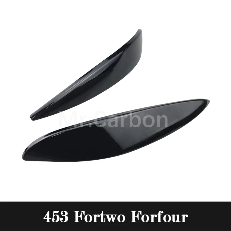 Car Interior Exterior Decoration Protective Cover ABS Black Sticker For Mercedes Smart Fortwo Forfour 453 Modified Accessories