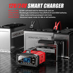 Car Battery Charger for Repair Car Maintainer Full Automatic LCD Display 12V/24V00W