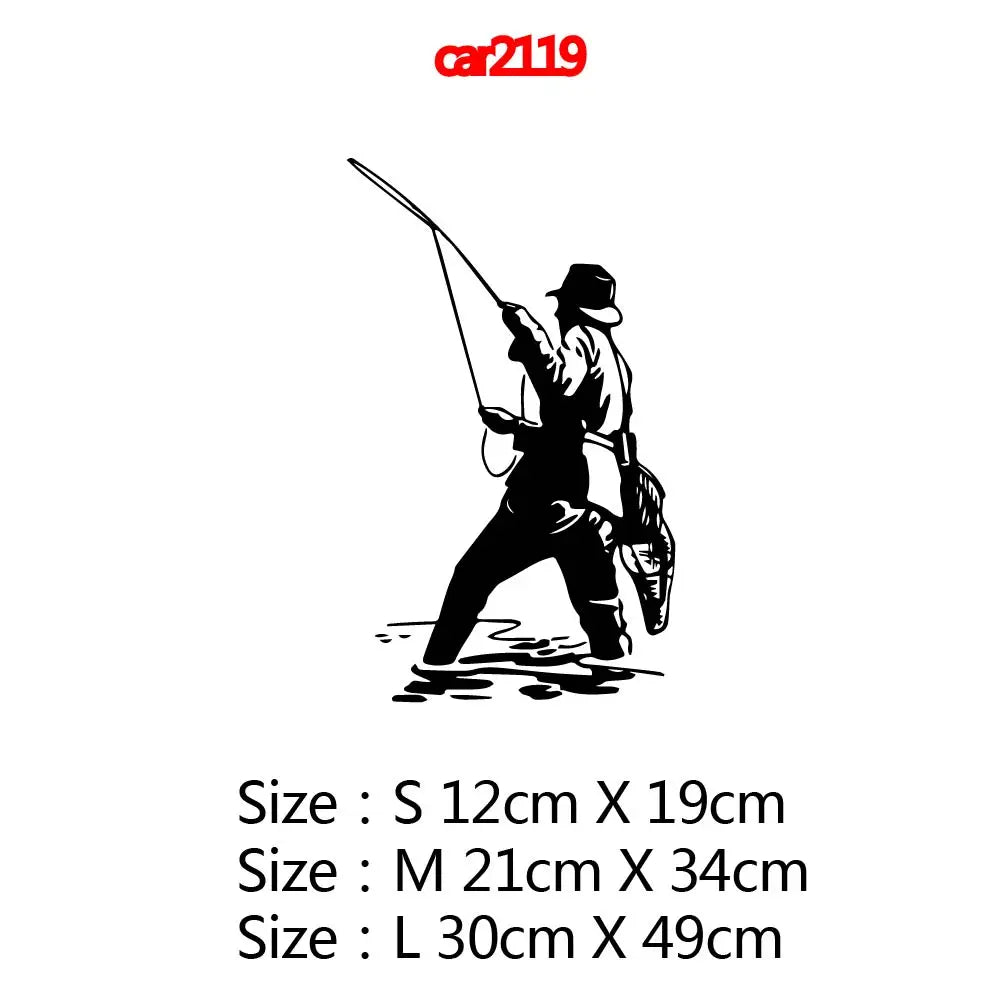 Fishing sticker vinyl Car Stickers Funny Car-Styling For Rear view Mirror Car Head car Windows car Accessories decoration